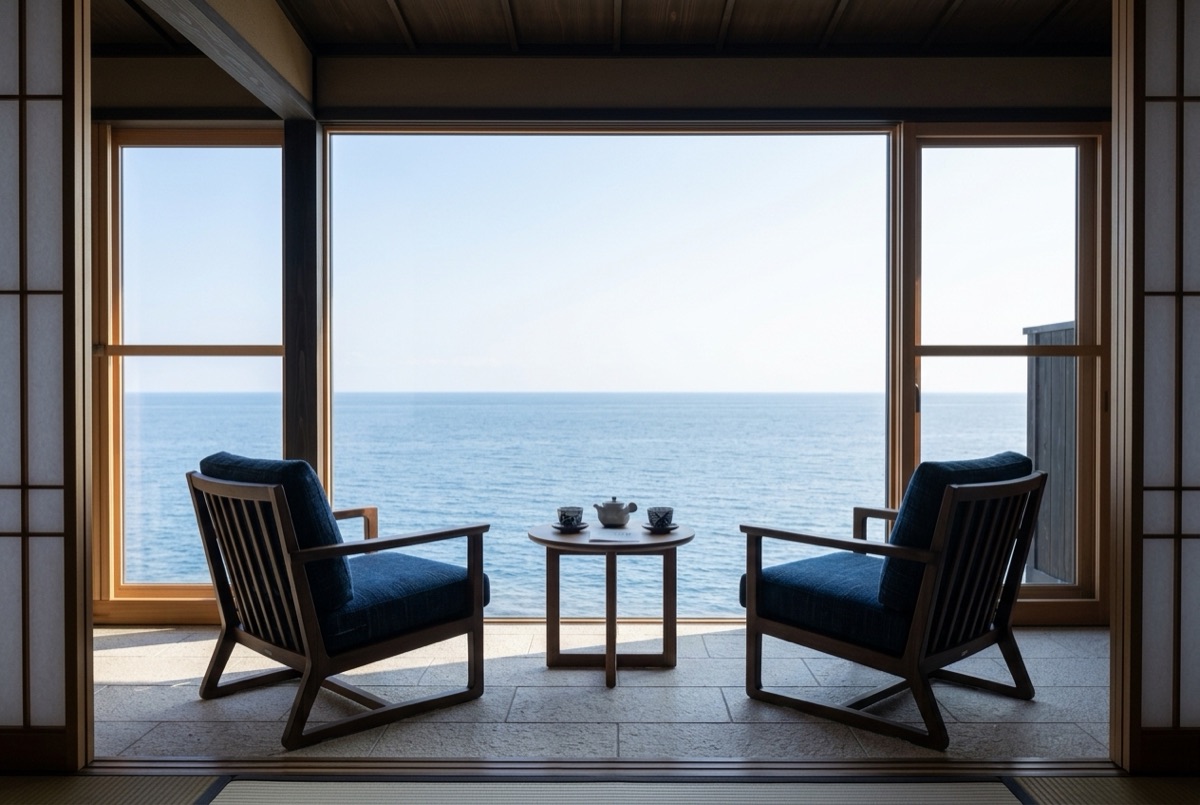 客室からの海
