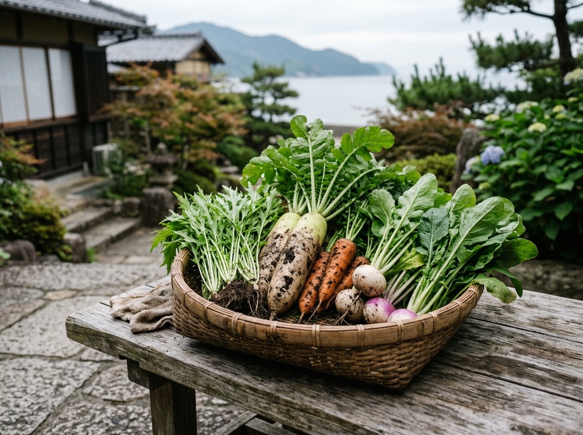 近くの畑の野菜